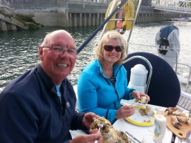 Chris & Teresa with crabs!
