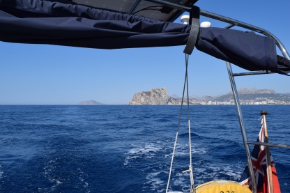 Calpe behind us heading for Menorca